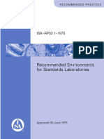 ISA-RP52.1-1975 - Recommended Enviroments For Standards Laboratories