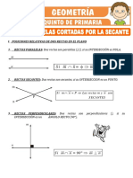 Rectas Paralelas Cortadas Por La Secante para Quinto de Primaria