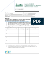 Virtual Simulation Worksheet Molecular Shapes