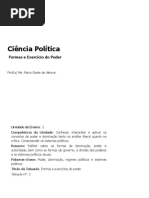 Ciência Política: Formas e Exercício Do Poder