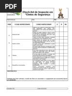 Check-List de Inspecao Cintos de Segurança