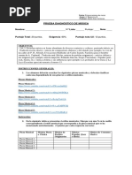 Prueba de Diagnóstico - Educación Musical 6° Año Básico A y B (Corregida)