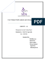 CH 1 Cost Volume Profit Analysis Absorption Costing