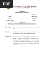 Properties of Organic Compounds With Carbonyl Group