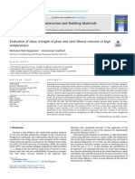 Evaluation of Shear Strength of Plain and Steel Fibrous Concrete at High Temperatures - 2019