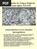 Demografia de Antiguo Regimen Europa Siglos XVI-XVIII