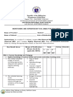 Monitoring Tool (M&S) For Teachers