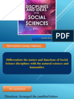 Nature and Functions of Social Sciences Disciplines With The Natural Sciences and Humanities