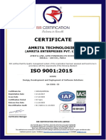 Amrita Tech 2022-ISO 9001 Certificate