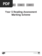 T2 E 1635 Year 5 Reading Assessment Marking Scheme