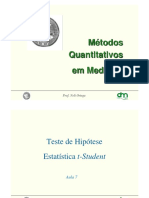 Métodos Quantitativos em Medicina. Prof. Neli Ortega