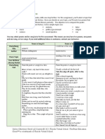 A Glimpse Into The Past Assess Rubric