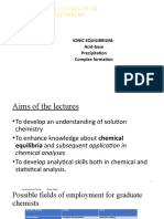 HCH111, Ionic Equilibrium, 2022