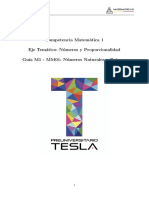 Competencia Matem Atica 1 Eje Tem Atico: N Umeros y Proporcionalidad Gu Ia M1 - MM01: N Umeros Naturales y Enteros