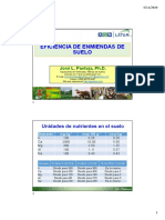 Eficiencia de Enmiendas de Suelo