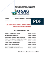 Agrario Grupo 3 Relación Jurídico-Agraria, La Titularidad Agraria y Los Institutos Del Derecho Agrario