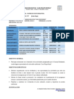 Plan de Trabajo Consejo Estudiantil