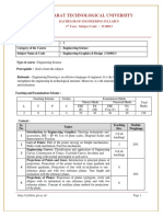 Gujarat Technological University: 1 Year, Subject Code: 3110013