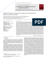 (Audrey Drelich 2010) Evolution of Water-In-Oil Emulsions Stabilized With Solid Particles Influence of Added Emulsifier