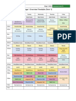 Stage 1 Overview Timetable - Term 1