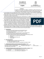 Examen Ii English: Classe(s) : CL3 & EL3 Pavillon 1 Service Des Examens Durée: 90 Minutes