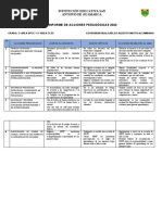 Informe de Acciones Pedagógicas 2022