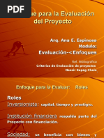 Enfoque para Evaluar Proyectos