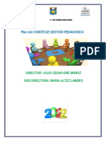 Plan de Comité de Gestión Pedagógica PDF