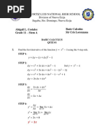 QUIZ #1 (Basic Calculus) PDF