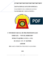 1° Informe Parcial de Pre-Profesionales