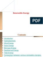 Various Renewable Energy Resources - Weeks 3 - 4