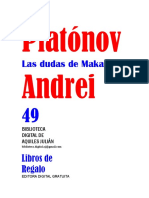 Andrei Platonov Las Dudas de Makal PDF