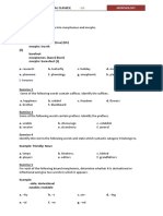 Exercise On Morphology