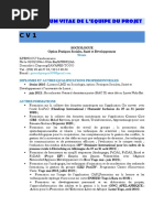 Curriculum Vitae de Lequipe Du Projet