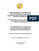 Tesis Magister Mayra Cabrera LA IMPORTANCIA DE LA FRANQUICIA