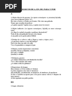 Preposiciones Teoría A, En, De, Por, para