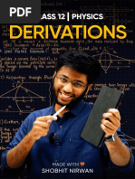 Class 12 Physics Derivations Shobhit Nirwan PDF