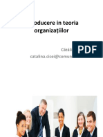 Curs 1 - Introducere in Teoria Organizaţiilor - 2015