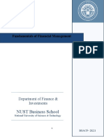 Financial Management Course Outline - BSACF 2K21