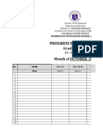 Reading Progress Chart 2022 2023 Green