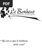 Exposé Le Bonheur