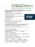 Ficha de Aplicación de Evaluación Diagnostica