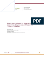 Arte y Conocimiento. La Dimensión Epistémica Del Proceso Artístico en La Contemporaneidad