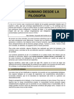 TEMA 4 Antropología I - El Ser Humano Desde La Filosofía