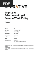 Employee Telecommuting & Remote Work Policy 1.0 (1.1)