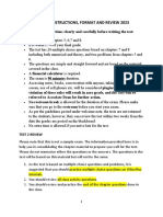 ACCT 2500 Test 2 Format, Instructions and Review