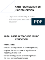 Disciplinary Foundation of Music Education