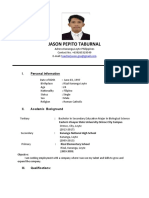 Jason Pepito Taburnal: I. Personal Information