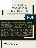 Principles in Effective Oral Communication PDF