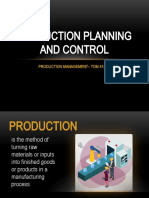 Production Planning and Control